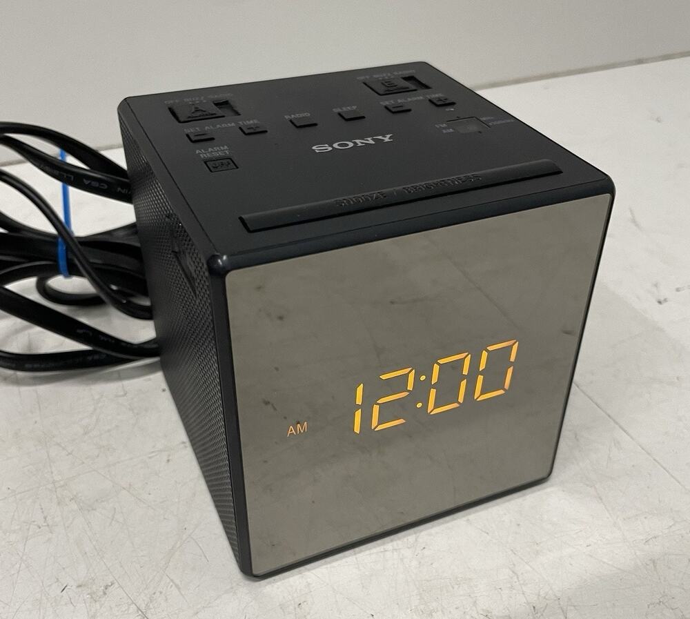 Sony ICF-C1T Digital Clock Radio Alarm AM/FM Amber LED Display Black ICFC1T